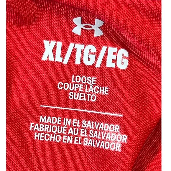 Under Armour Men’s XL Red Long Sleeve Pullover Hoodie Texas Tech Raiders Logo - Picture 4 of 6